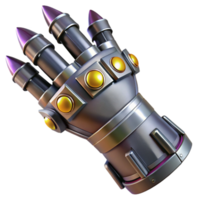 distinguished gothic Cyberpunk gauntlet, armored plating, retractable claws with Transparent Background premium png