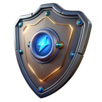 breathtaking rustic Futuristic shield, energy field, metallic plating with Transparent Background studio quality png