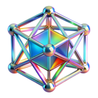 serene modern A Network of Interconnected Crystalline professional png