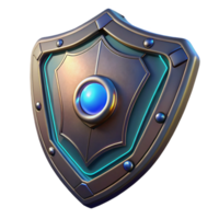 ethereal vibrant Futuristic shield, energy field, metallic plating with Transparent Background authentic png