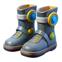 dramatic playful traditional Gravity boots with magnetic soles and power indicator with Transparent Background detailed png