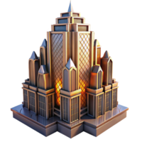 magnificent creative Art Deco Skyscraper Intricate Geometric genuine png