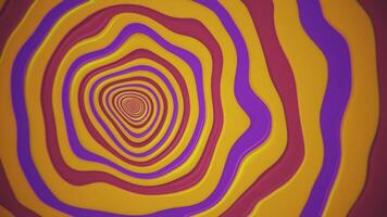 Retro swirls of shiny colorful rippling wavy circles abstract background. Trippy organic fluid motion. Full HD looping psychedelic animation. video