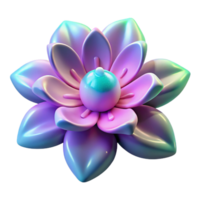 enchanting timeless Photorealistic, ultra-detailed, hyper-specific professional render of a single, genetically modified alien flower with luminous petals with Transparent Background png