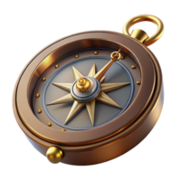 cautivador dinámica tradicional Steampunk Brújula con un giratorio bisel y intrincado marcas con transparente antecedentes museo calidad png