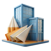 serene abstract Origami Inspired Building Folded Planes exclusive png