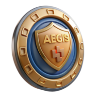 bold captivating Aegis, shield of Zeus and Athena, with Transparent Background crisp png