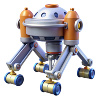 dramatic quintessential Spaceship landing gear with hydraulics and locking mechanism with Transparent Background png