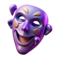 calm mesmerizing Ultra-detailed, professional render of a floating mask with features constantly shifting and changing with Transparent Background 8K png