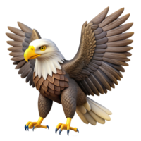 beautiful standout A majestic bald eagle with spread wings, with Transparent Background png