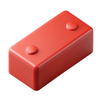 calm magnificent Single red brick with Transparent Background top-tier png