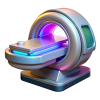 exquisite renaissance Hyper-specific, professional render of a futuristic, compact medical scanner with holographic interface with Transparent Background precision png
