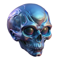 exquisite acclaimed Photorealistic, ultra-detailed, hyper-specific professional render of a single, crystalline alien skull with intricate patterns with Transparent Background png