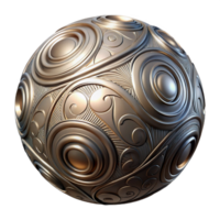 acclaimed avant-garde A floating, metallic orb with intricate engravings with Transparent Background impeccable png