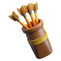 captivating signature A quiver full of arrows, fletching detailed with Transparent Background png