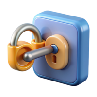 ethereal serene Door lock with key with Transparent Background high resolution png