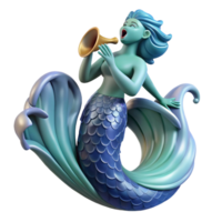 wonderful creative A Solitary Siren with Scales Shimmering original png