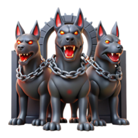 wonderful rustic Cerberus the Three Headed Hound of premium png