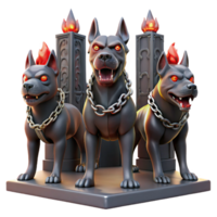 beautiful creative Cerberus the Three Headed Hound of high quality png