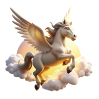 vibrant artistic A Graceful Pegasus Soaring Through the high quality png