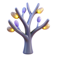 dynamic vibrant A stylized, abstract tree with branches made of light with Transparent Background impeccable png