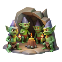 beautiful abstract A Group of Mischievous Goblins Plotting high resolution png
