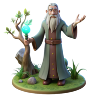 vibrant abstract A Wise Old Druid Performing a Ritual in a high resolution png