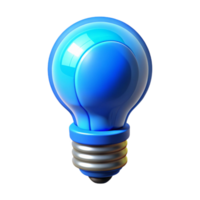 dazzling industrial Concept art style, isolated cutout of a futuristic, energy-efficient lightbulb emitting a blue glow with Transparent Background studio quality png