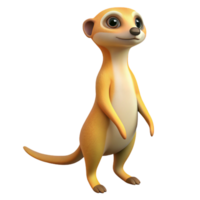 serene rustic A Curious Meerkat Standing Alert on Its authentic png
