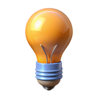 beautiful playful tropical A single, floating lightbulb with a glowing filament with Transparent Background exclusive png