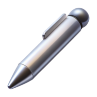 allettante iconico iperspecifico, professionale rendere di un' elegante, argento stilo penna per un' tavoletta con trasparente sfondo png