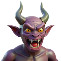 enchanting timeless A horned demon, menacing expression, sharp claws with Transparent Background png