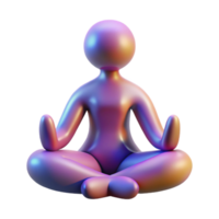 ethereal sumptuous A stylized, abstract human figure in a meditative pose with Transparent Background studio quality png