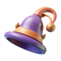 acclaimed rustic Concept art style, isolated cutout of a whimsical, feathered pixie hat with tiny bells with Transparent Background exclusive png