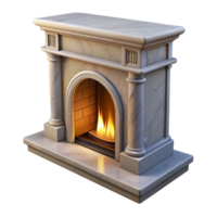 elegant rustic Ultra-detailed professional render of a single, marble fireplace mantelpiece with Transparent Background expertly shot png