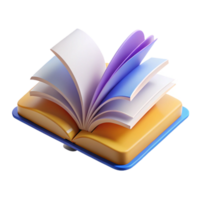 acclaimed minimalist An open book, pages turning, dynamic abstract with Transparent Background fine detail png