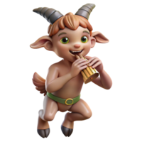 impressive rustic A Mischievous Satyr with Goat Legs and a premium png
