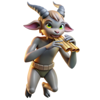 magnificent modern A Mischievous Satyr with Goat Legs and a professional png