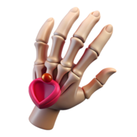 captivating gothic Photorealistic, ultra-detailed, isolated cutout of a single, withered, skeletal hand clutching a ruby ring with Transparent Background elite png