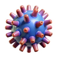 elegant distinctive A stylized, abstract virus particle with spiky protrusions with Transparent Background png