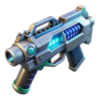 extraordinary bohemian Concept art style, isolated cutout of a futuristic plasma rifle with intricate engravings and glowing energy coils with Transparent Background detailed png