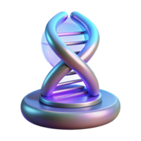 dramatic futuristic Isolated cutout, concept art style, of a futuristic holographic display projecting a DNA double helix with Transparent Background ultra HD png