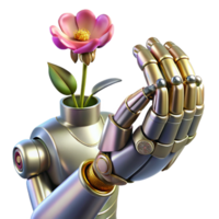 impressive modern A Steampunk Robot Hand Holding a authentic png