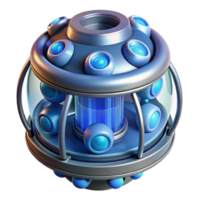 ethereal striking Ultra-detailed, hyper-specific professional render of a futuristic energy cell with visible internal components, isolated cutout with Transparent Background top-tier png