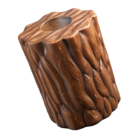 dramatic passionate minimalist Photorealistic hyper-specific image of a single piece of bark, textured and brown, with Transparent Background masterfully captured png