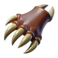 ethereal striking A realistic rendering of a dragon claw, sharp talons with Transparent Background sharp png