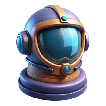 travolgente riflessivo tradizionale iperspecifico professionale rendere di un' futuristico tuta spaziale casco con hud Schermo e riflessivo visiera con trasparente sfondo raffinato png