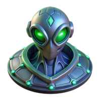 alluring surreal Isolated cutout, concept art style, of a hyper-detailed alien artifact with glowing inscriptions with Transparent Background gallery standard png