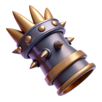 enchanting unforgettable A detailed illustration of a single gauntlet with spikes with Transparent Background png