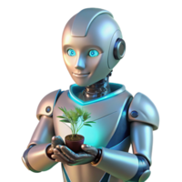 impressive modern A Humanoid Robot with Intricate Glowing authentic png